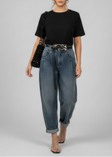 Cinturón Nudo Pequeño Animal Negro