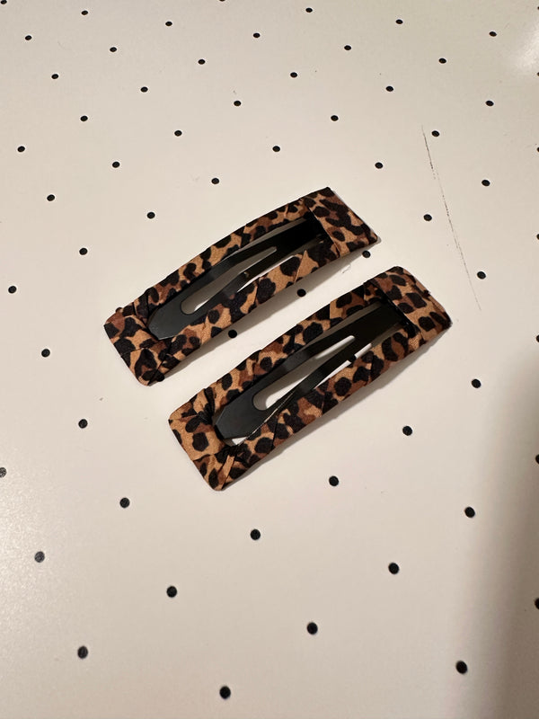 Hair Clip Rectangular Animal Print