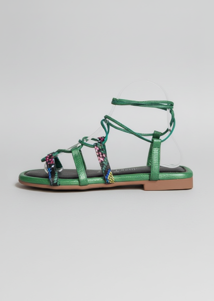 Sandalias Sophia Verdes Serpiente