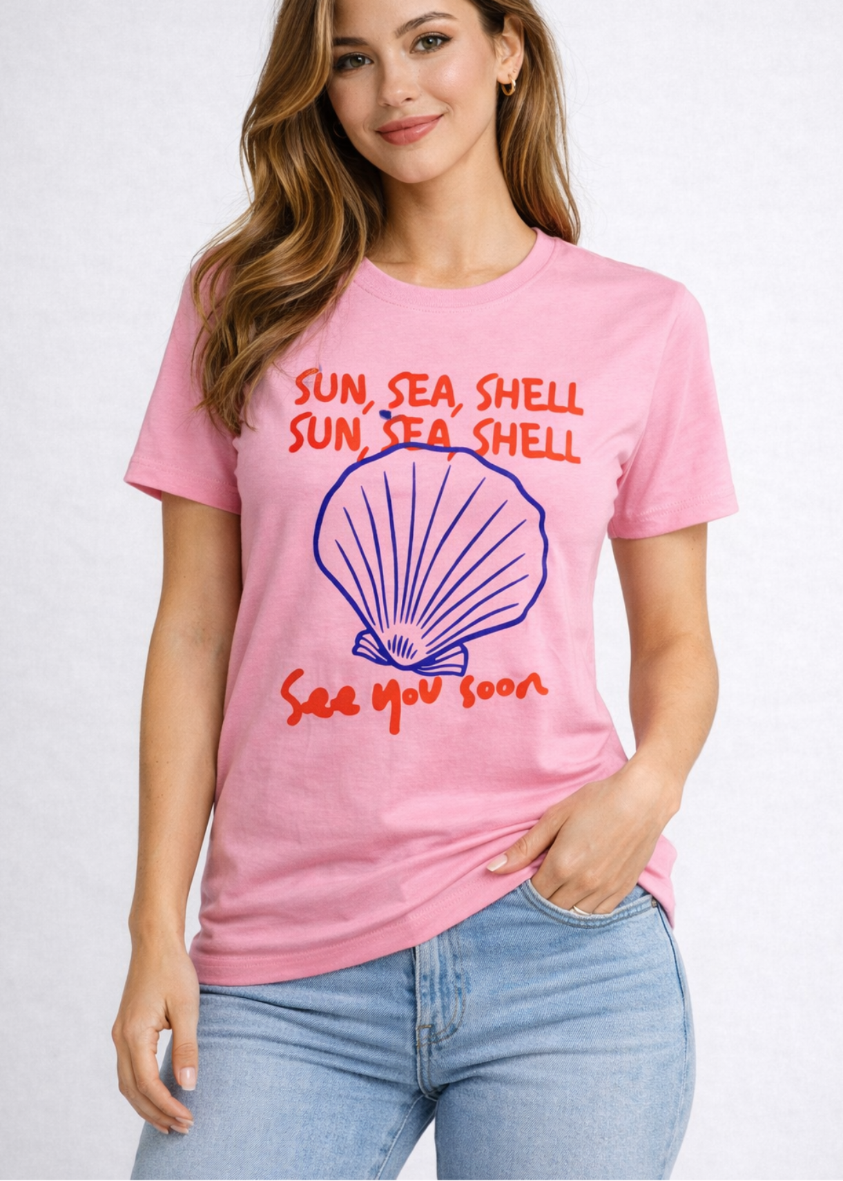 Camiseta Shell Rosa