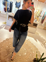 Cinturón Nudo Pequeño Animal Negro