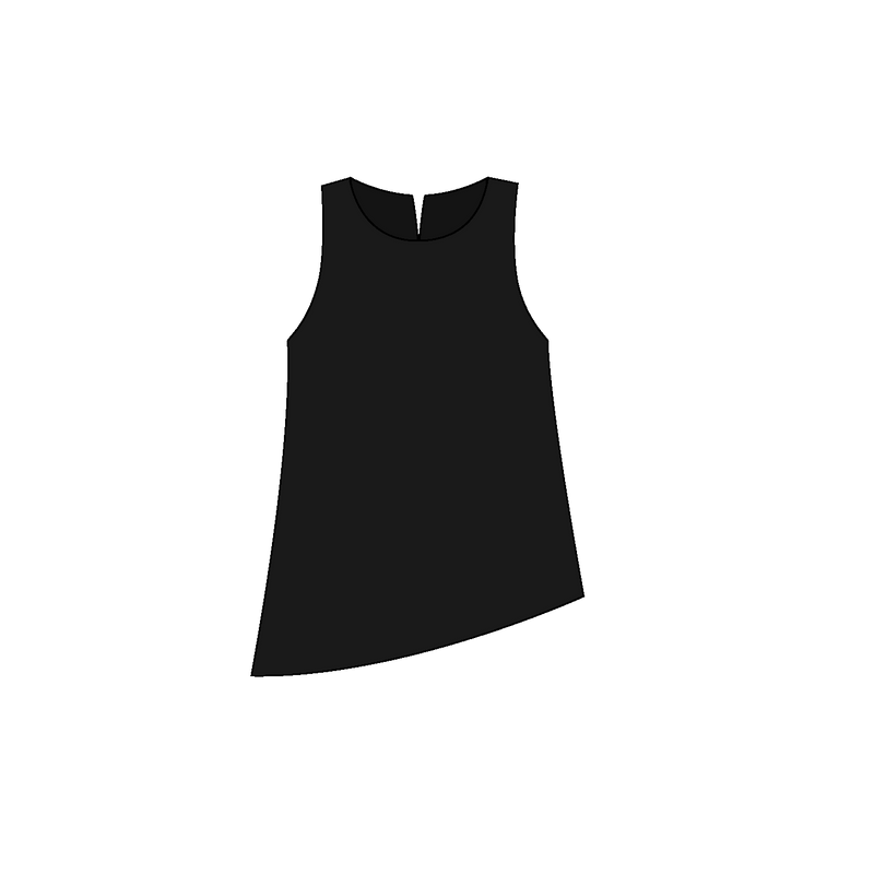 Blusa Asimétrica Negra