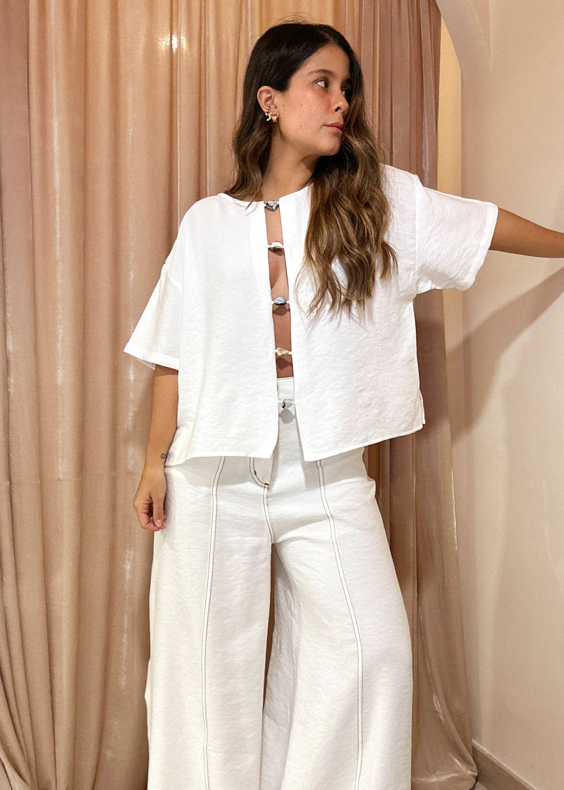 Blusa Caracoli marfil