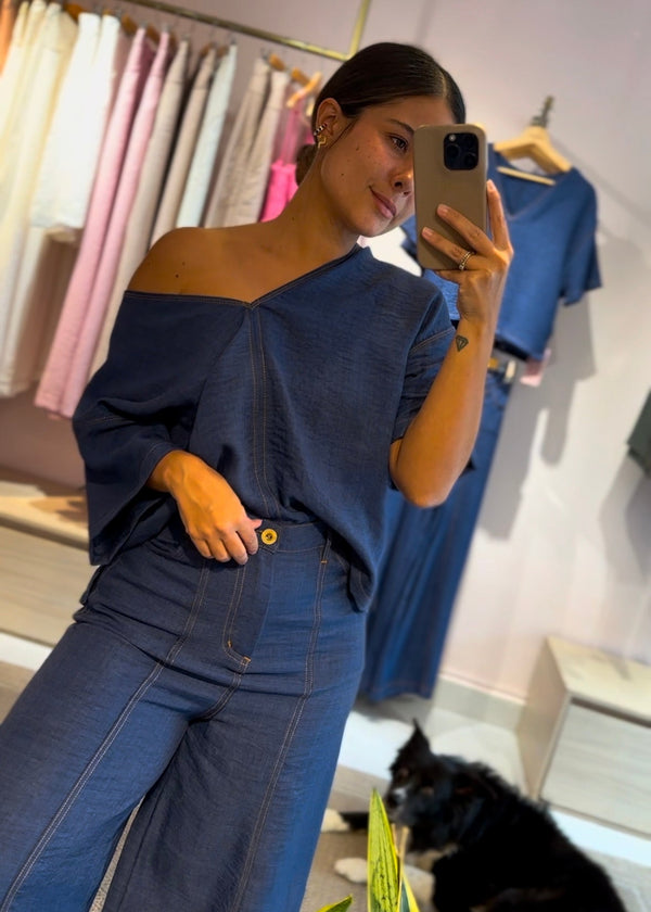 Blusa Kappa Indigo tipo kanab
