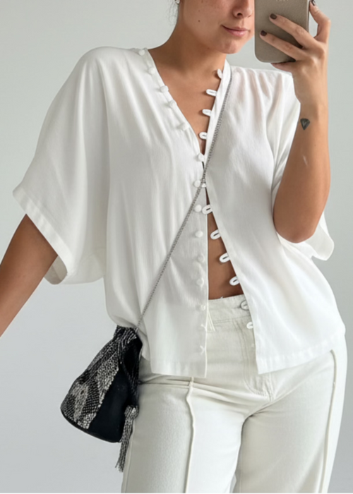 Blusa Kassya Blanca botones