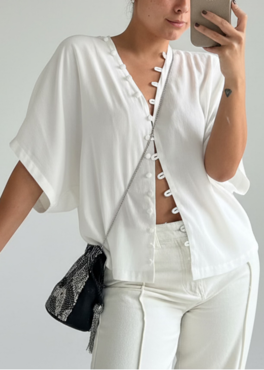 Blusa Kassya Negra botones