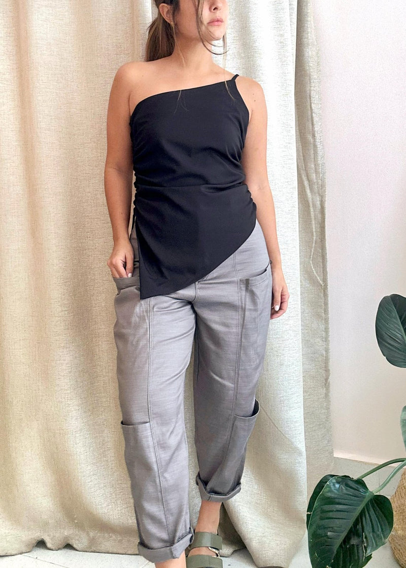 Pantalon Caph gris cargo minimalista