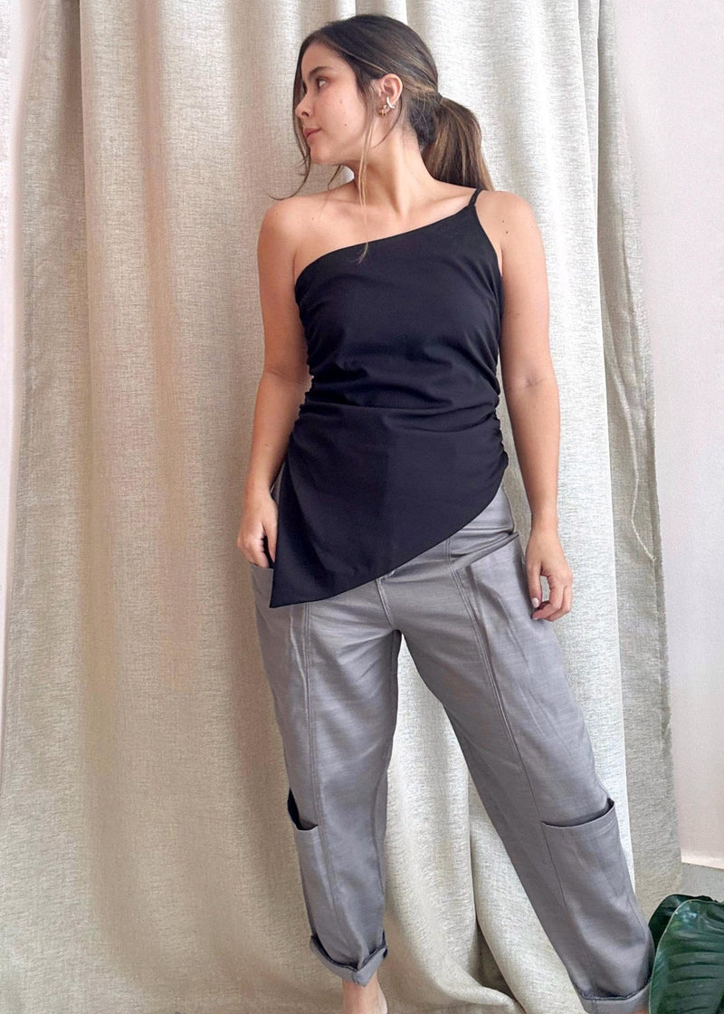 Pantalon Caph gris cargo minimalista