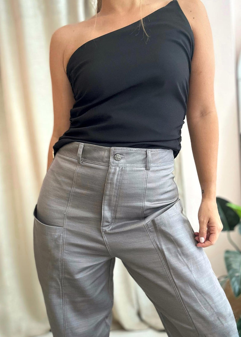 Pantalon Caph gris cargo minimalista