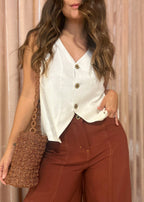 Pantalon indiana Chocolate wide leg