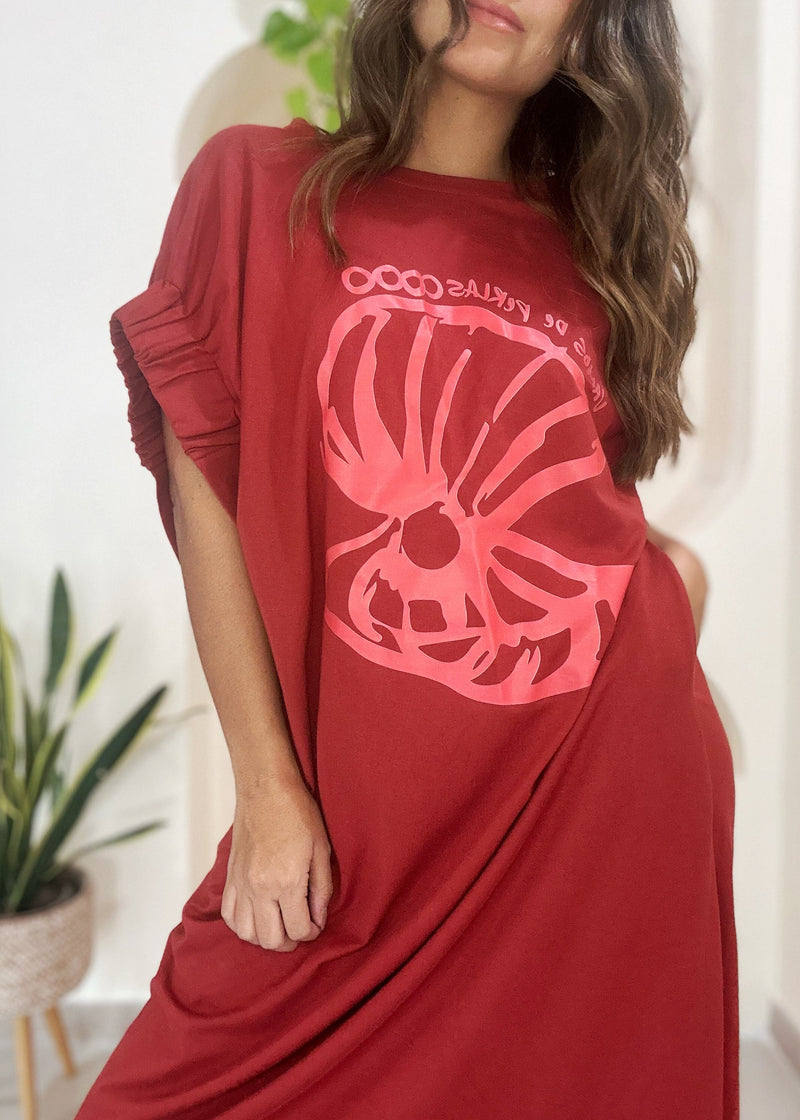 Vestido Aquata Cereza