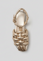 Sandalias Abullonadas Doradas