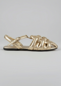 Sandalias Abullonadas Doradas