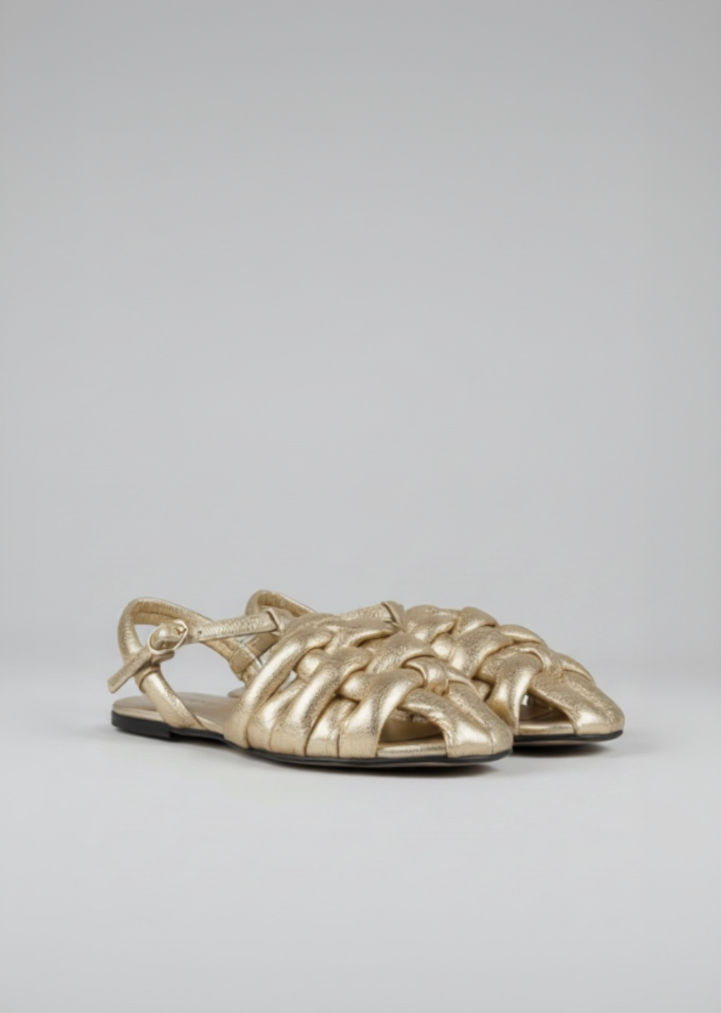 Sandalias Abullonadas Doradas