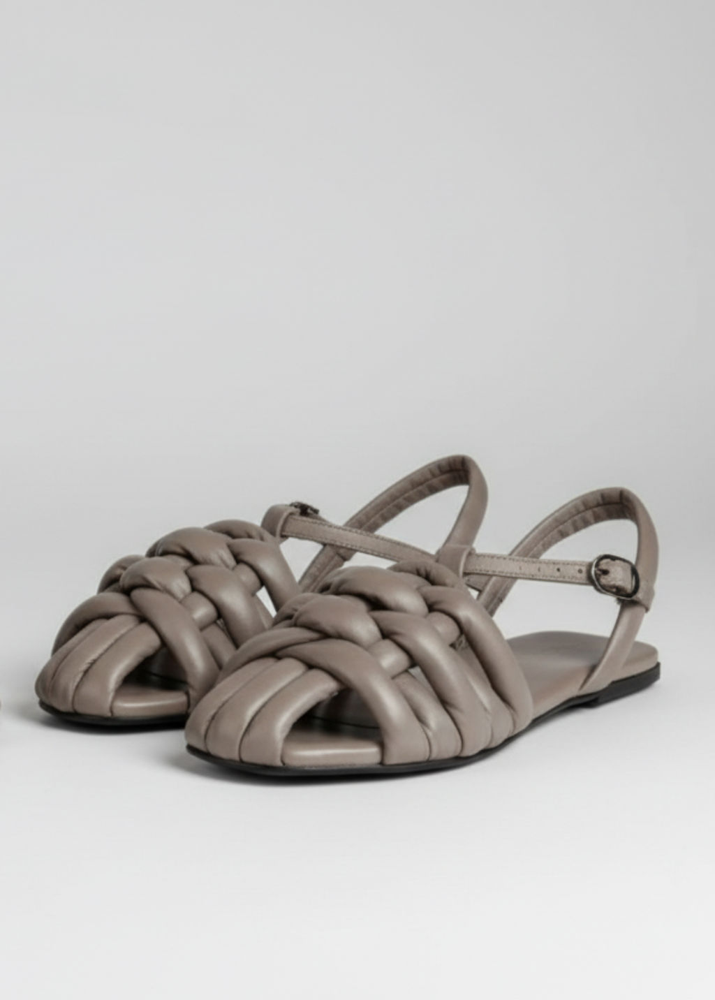 Sandalias Abullonadas Gris