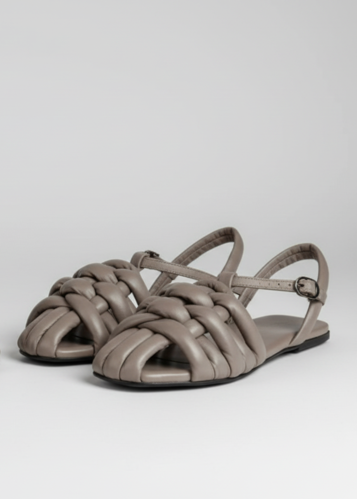 Sandalias Abullonadas Gris