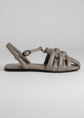 Sandalias Abullonadas Gris