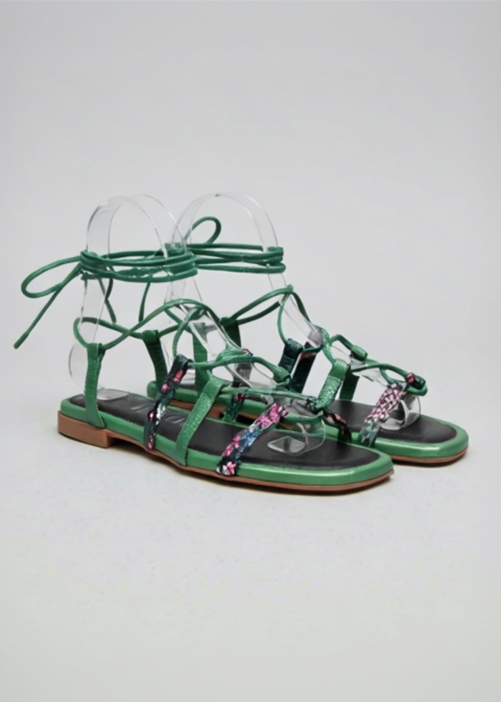 Sandalias Sophia Verdes Serpiente