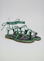 Sandalias Sophia Verdes Serpiente