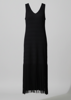 Vestido Flecos Negro